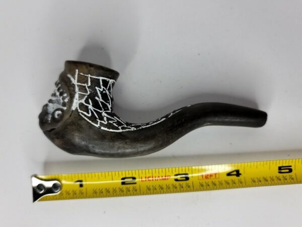 RARE Ancient Antique Indian Aztec Mayan Effigy Clay Pipe - Image 12