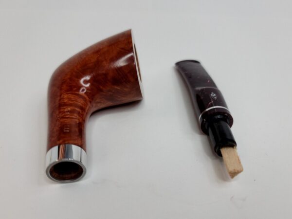 Savinelli Bacco Smooth Natural 904 KS Briar Tobacco Pipe, 6mm Filter [SOLD OUT] - Image 12