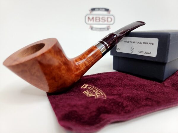 Savinelli Bacco Smooth Natural 904 KS Briar Tobacco Pipe, 6mm Filter [SOLD OUT] - Image 3