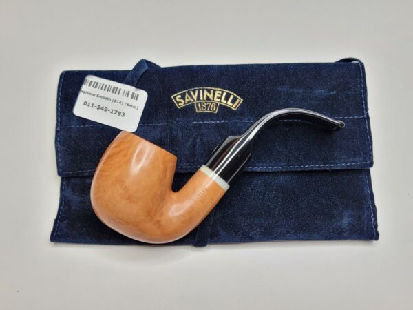Savinelli Mattone 614 Smooth Oom Paul Briar Tobacco Pipe, w/ Pouch, 6mm [SOLD OUT] - Image 3