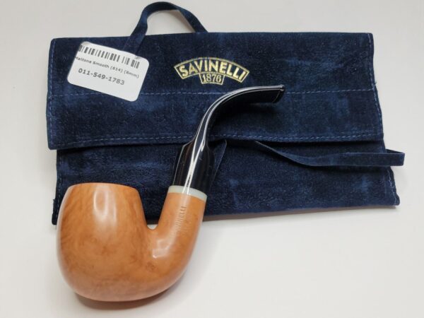 Savinelli Mattone 614 Smooth Oom Paul Briar Tobacco Pipe, w/ Pouch, 6mm [SOLD OUT] - Image 4