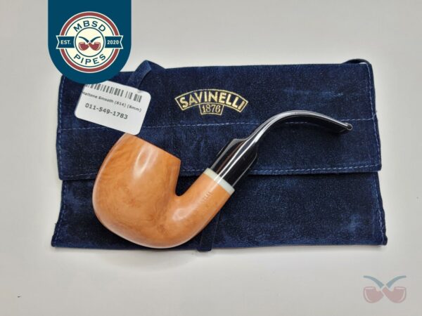 Savinelli Mattone 614 Smooth Oom Paul Briar Tobacco Pipe, w/ Pouch, 6mm [SOLD OUT]