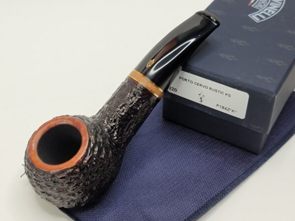 Savinelli Porto Cervo Rusticated 320 KS Author Briar Tobacco Pipe, 6mm Filter [SOLD OUT] - Image 3