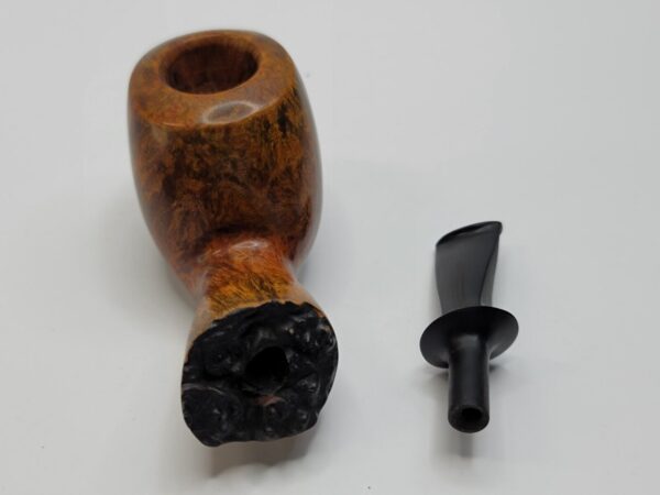 Bennie Joe Pipe Smooth Apple Plateau Artisan Briar Tobacco Pipe, Ebonite [SOLD OUT] - Image 21