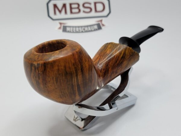 Bennie Joe Pipe Smooth Apple Plateau Artisan Briar Tobacco Pipe, Ebonite [SOLD OUT] - Image 5