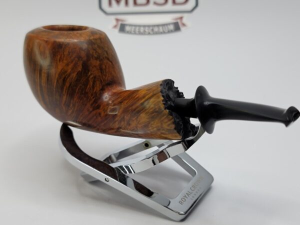 Bennie Joe Pipe Smooth Apple Plateau Artisan Briar Tobacco Pipe, Ebonite [SOLD OUT] - Image 6