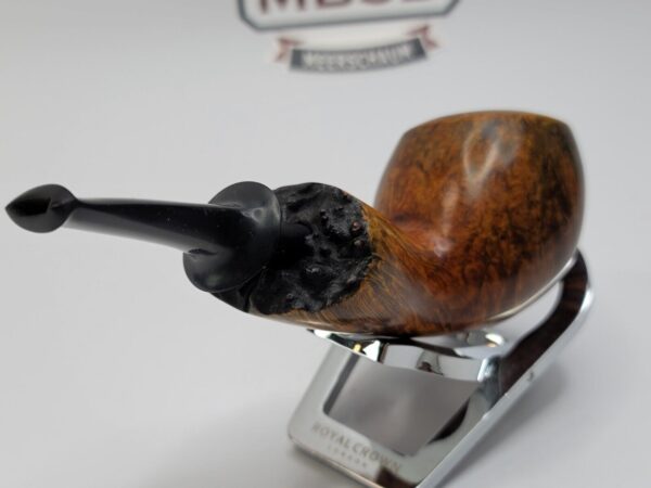 Bennie Joe Pipe Smooth Apple Plateau Artisan Briar Tobacco Pipe, Ebonite [SOLD OUT] - Image 9