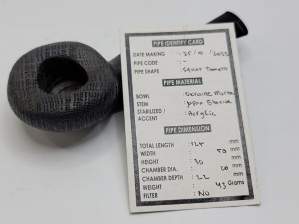 Bennie Joe Pipes Squat Tomato Bog Oak Morta Tobacco Smoking Pipe, Ebonite [SOLD OUT] - Image 17