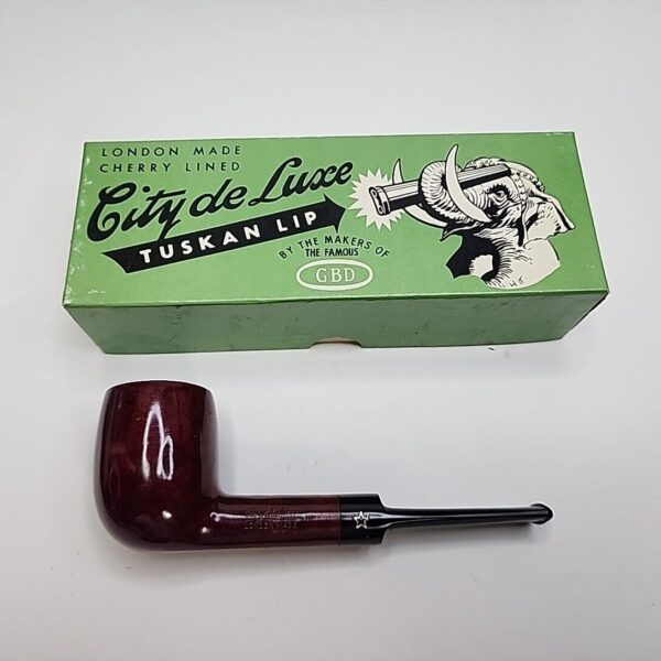 City De Luxe 9447 Smooth Briar Tobacco Pipe, Unsmoked, Box [SOLD OUT] - Image 3
