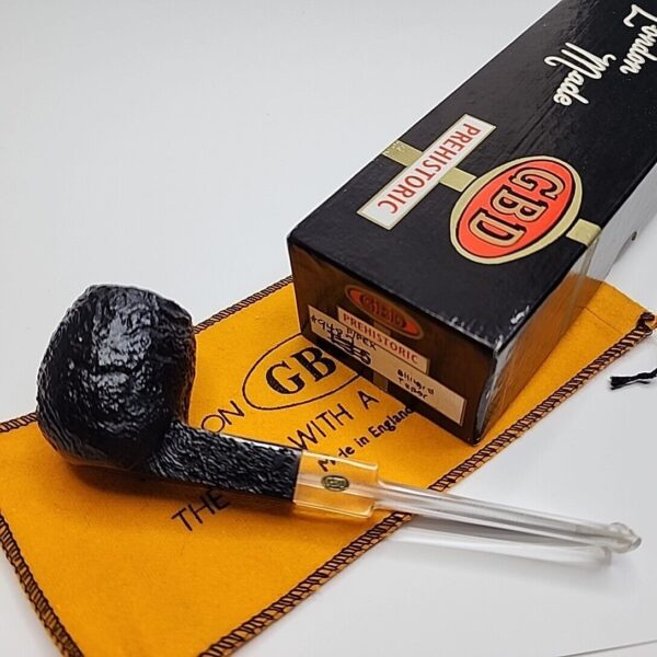 GBD Prehistoric 9487 Bent Apple Briar Tobacco Pipe, Unsmoked, Box [SOLD OUT] - Image 4