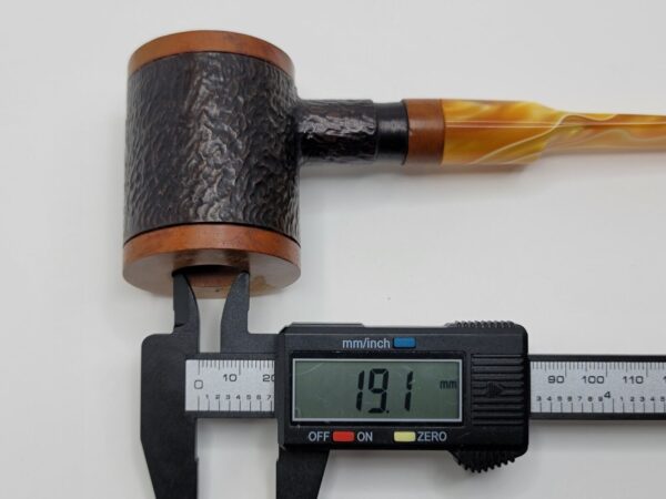 Herb Booth Artisan Hand Carved Poker Sitter Briar Tobacco Pipe, Lucite Stem [SOLD OUT] - Image 12