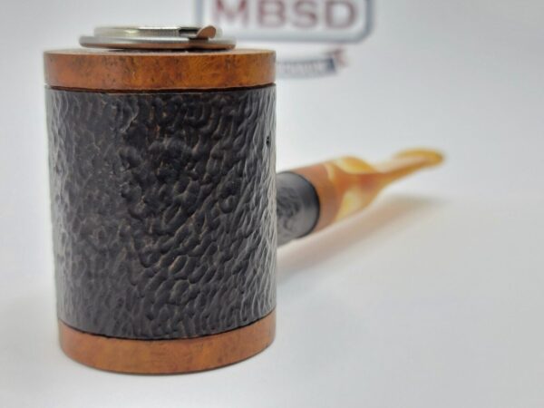 Herb Booth Artisan Hand Carved Poker Sitter Briar Tobacco Pipe, Lucite Stem [SOLD OUT] - Image 4