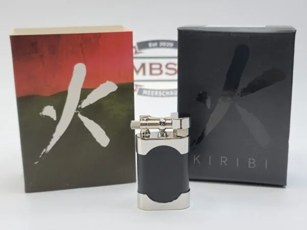 Kiribi Mikazuki Short Black Matte Japanese Made Tobacco Pipe Lighter, Soft Flame [SOLD OUT]