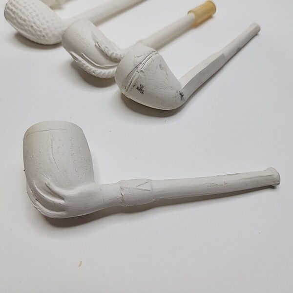 Lot Of 5 Vintage Unsmoked Clay Tobacco Pipes [SOLD OUT] - Image 3