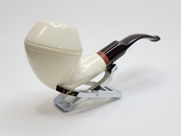 MBSD Meerschaum Bent Bulldog Block Meerschaum Tobacco Pipe, 9mm Filter [SOLD OUT] - Image 4