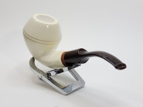 MBSD Meerschaum Bent Bulldog Block Meerschaum Tobacco Pipe, 9mm Filter [SOLD OUT] - Image 5