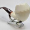 MBSD Meerschaum Bent Bulldog Block Meerschaum Tobacco Pipe, 9mm Filter [SOLD OUT] - Image 9
