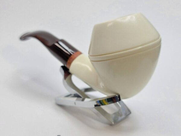 MBSD Meerschaum Bent Bulldog Block Meerschaum Tobacco Pipe, 9mm Filter [SOLD OUT] - Image 9
