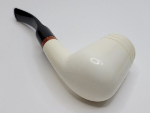 MBSD Meerschaum Deluxe Bent Brandy Block Meerschaum Tobacco Pipe, 9mm Filter [SOLD OUT] - Image 11