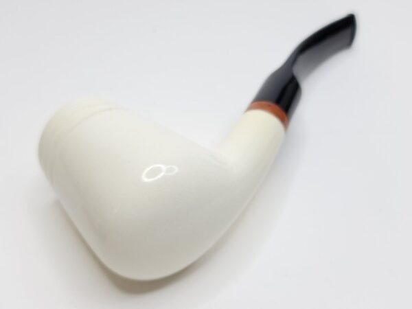 MBSD Meerschaum Deluxe Bent Brandy Block Meerschaum Tobacco Pipe, 9mm Filter [SOLD OUT] - Image 12