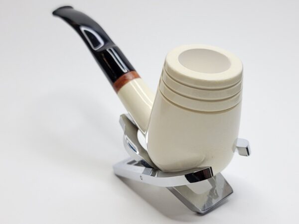 MBSD Meerschaum Deluxe Bent Brandy Block Meerschaum Tobacco Pipe, 9mm Filter [SOLD OUT] - Image 13