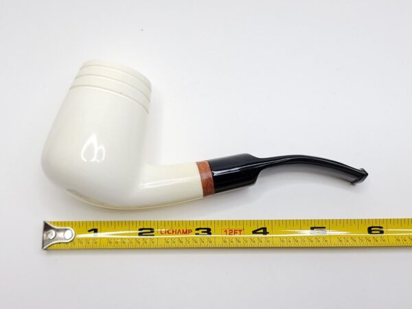MBSD Meerschaum Deluxe Bent Brandy Block Meerschaum Tobacco Pipe, 9mm Filter [SOLD OUT] - Image 15