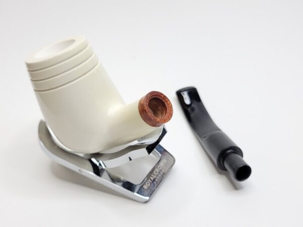 MBSD Meerschaum Deluxe Bent Brandy Block Meerschaum Tobacco Pipe, 9mm Filter [SOLD OUT] - Image 17