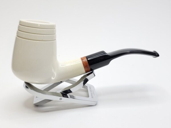 MBSD Meerschaum Deluxe Bent Brandy Block Meerschaum Tobacco Pipe, 9mm Filter [SOLD OUT] - Image 9