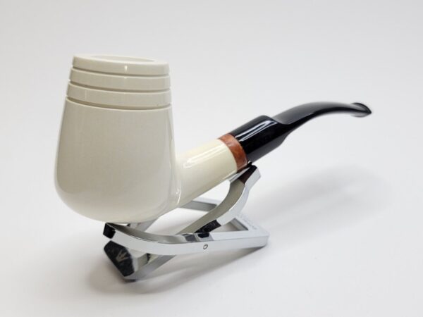 MBSD Meerschaum Deluxe Bent Brandy Block Meerschaum Tobacco Pipe, 9mm Filter [SOLD OUT] - Image 10