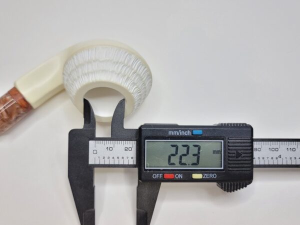 MBSD Meerschaum Deluxe Rusticated Bulldog Block Meerschaum Tobacco Pipe, 9mm [SOLD OUT] - Image 15