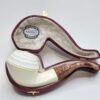 MBSD Meerschaum Deluxe Rusticated Bulldog Block Meerschaum Tobacco Pipe, 9mm [SOLD OUT] - Image 3