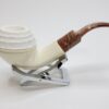 MBSD Meerschaum Deluxe Rusticated Bulldog Block Meerschaum Tobacco Pipe, 9mm [SOLD OUT] - Image 7