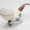 MBSD Meerschaum Deluxe Rusticated Bulldog Block Meerschaum Tobacco Pipe, 9mm [SOLD OUT] - Image 8