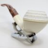 MBSD Meerschaum Deluxe Rusticated Bulldog Block Meerschaum Tobacco Pipe, 9mm [SOLD OUT] - Image 9