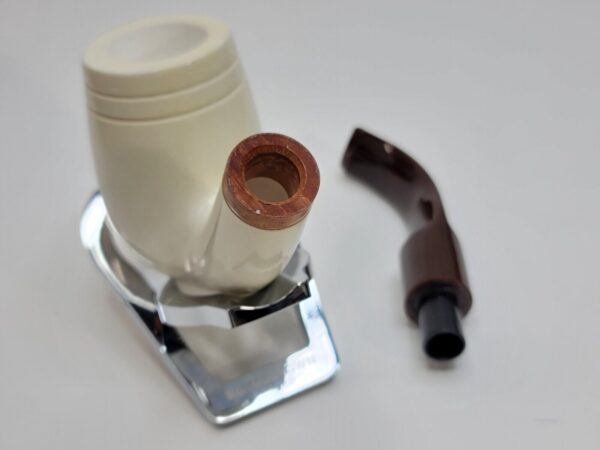 MBSD Meerschaum Large Bent Billiard Block Meerschaum, High Grade, 9mm Filter [SOLD OUT] - Image 16