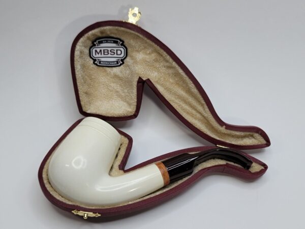 MBSD Meerschaum Large Bent Billiard Block Meerschaum, High Grade, 9mm Filter [SOLD OUT] - Image 3