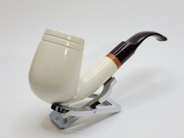 MBSD Meerschaum Large Bent Billiard Block Meerschaum, High Grade, 9mm Filter [SOLD OUT] - Image 6