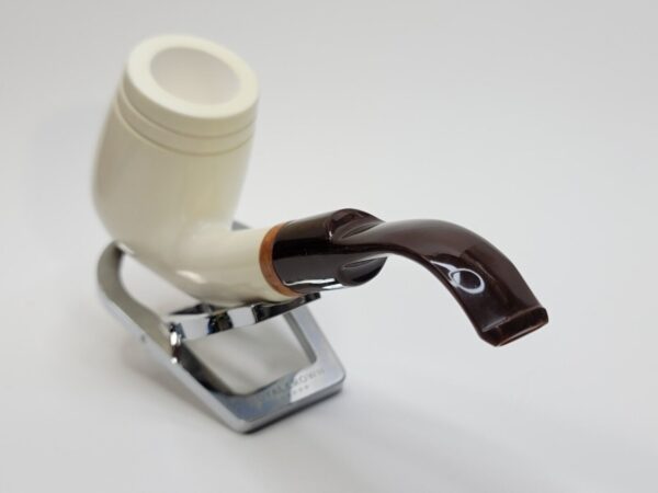 MBSD Meerschaum Large Bent Billiard Block Meerschaum, High Grade, 9mm Filter [SOLD OUT] - Image 7