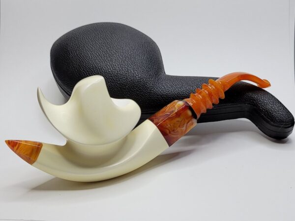 MBSD Meerschaum Masters Sadik Yanik Cavalier Block Meerschaum Tobacco Pipe, 9mm [SOLD OUT] - Image 11