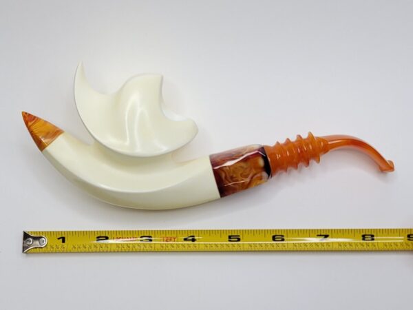 MBSD Meerschaum Masters Sadik Yanik Cavalier Block Meerschaum Tobacco Pipe, 9mm [SOLD OUT] - Image 13
