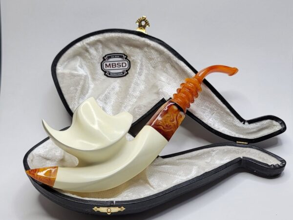 MBSD Meerschaum Masters Sadik Yanik Cavalier Block Meerschaum Tobacco Pipe, 9mm [SOLD OUT] - Image 3
