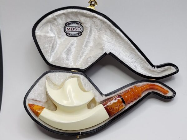 MBSD Meerschaum Masters Sadik Yanik Cavalier Block Meerschaum Tobacco Pipe, 9mm [SOLD OUT] - Image 6