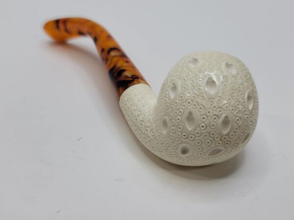 MBSD Meerschaum Small Bent Apple Block Meerschaum Tobacco Pipe, Clincher, Case [SOLD OUT] - Image 10