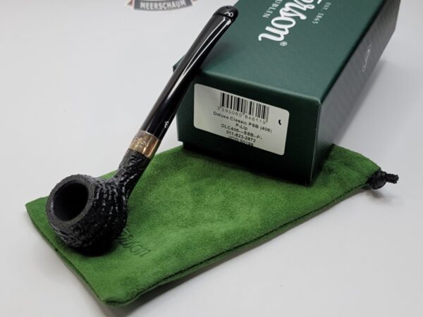 Peterson Deluxe Classic PSB 406 Sandblasted Prince Briar Tobacco Pipe, P-Lip - Image 3