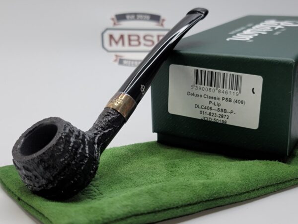 Peterson Deluxe Classic PSB 406 Sandblasted Prince Briar Tobacco Pipe, P-Lip