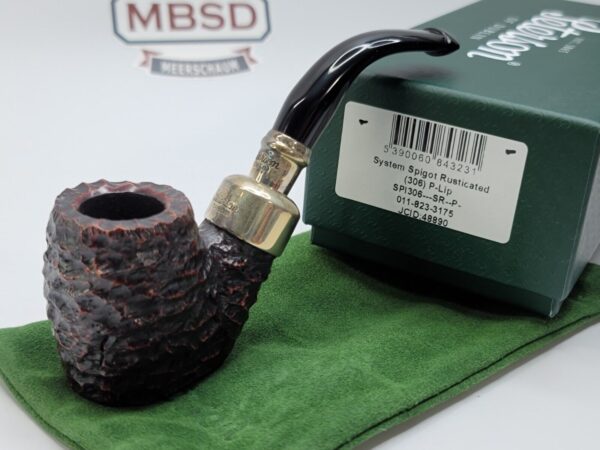 Peterson System Spigot Rusticated 306 Briar Tobacco Smoking Pipe, P-Lip, New [SOLD OUT] - Image 3