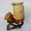 Rare Early 19th Century Meerschaum Tobacco Pipe Bowl Guardian Angel Playing Harp - Image 6