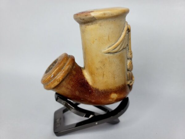 Rare Early 19th Century Meerschaum Tobacco Pipe Bowl Guardian Angel Playing Harp - Image 6