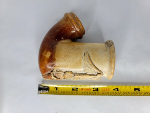 Rare Early 19th Century Meerschaum Tobacco Pipe Bowl Guardian Angel Playing Harp - Image 10