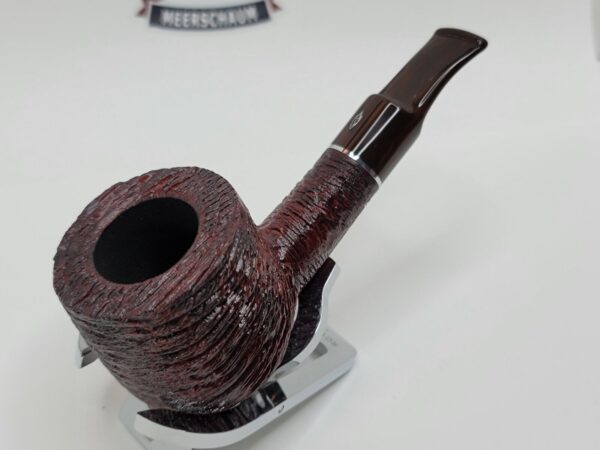 Savinelli Mega 121 Rusticated Bent Pot Briar Tobacco Smoking Pipe, 6mm Filter - Image 11